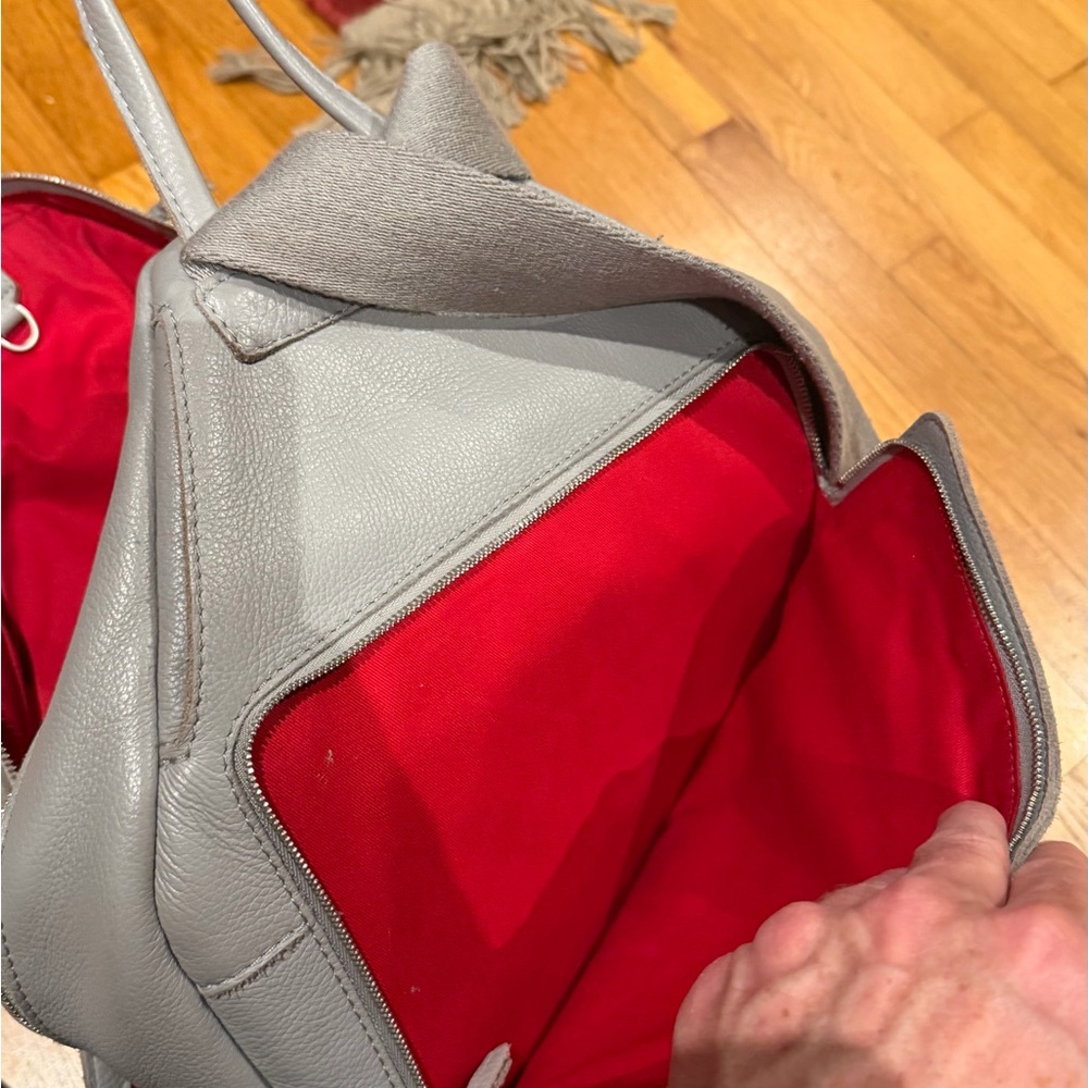 Hammitt Light Gray Leather Backpack - Picture 9 of 13